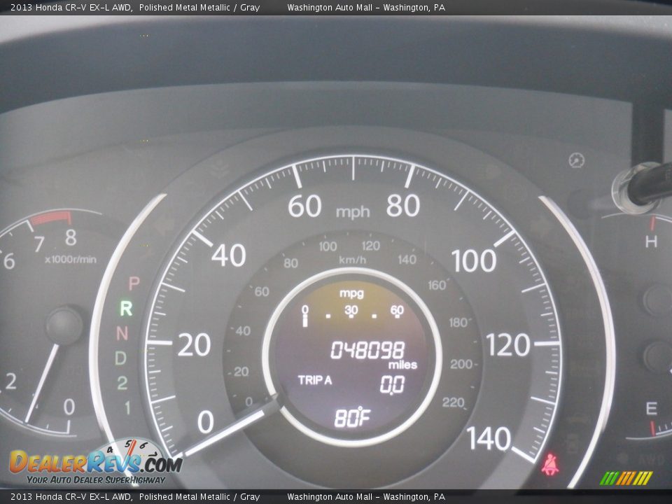 2013 Honda CR-V EX-L AWD Polished Metal Metallic / Gray Photo #33