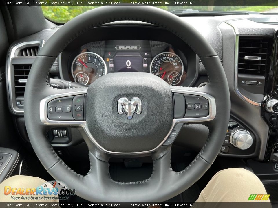 2024 Ram 1500 Laramie Crew Cab 4x4 Steering Wheel Photo #19