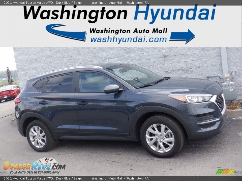 2021 Hyundai Tucson Value AWD Dusk Blue / Beige Photo #2