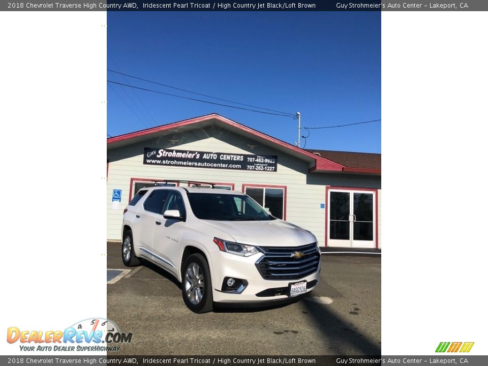 2018 Chevrolet Traverse High Country AWD Iridescent Pearl Tricoat / High Country Jet Black/Loft Brown Photo #1