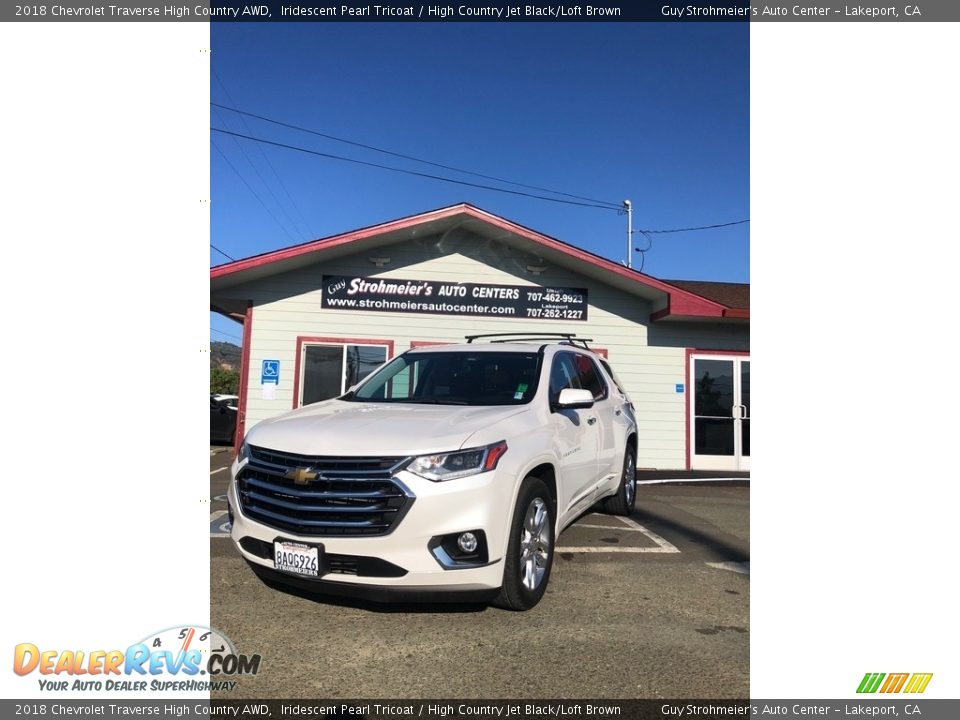 2018 Chevrolet Traverse High Country AWD Iridescent Pearl Tricoat / High Country Jet Black/Loft Brown Photo #3