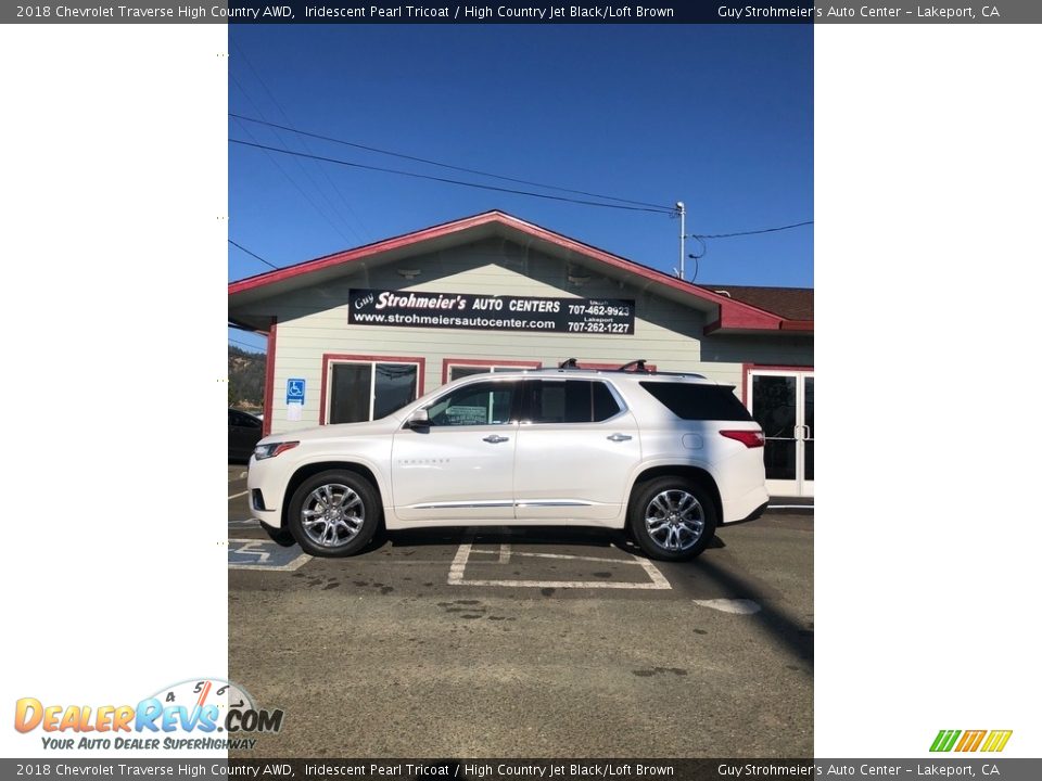 2018 Chevrolet Traverse High Country AWD Iridescent Pearl Tricoat / High Country Jet Black/Loft Brown Photo #4