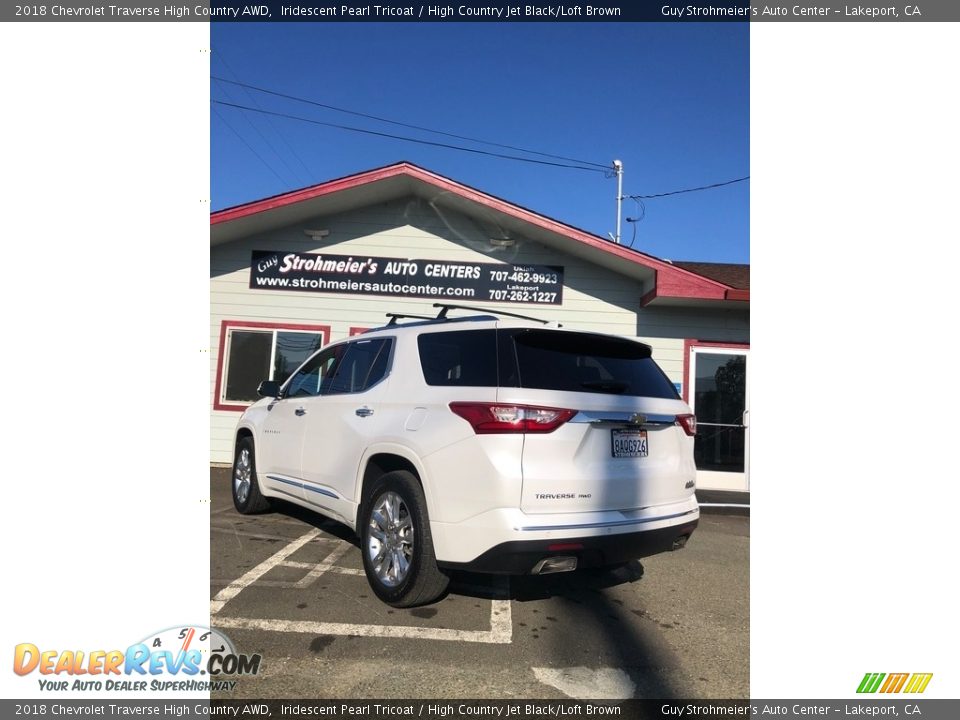 2018 Chevrolet Traverse High Country AWD Iridescent Pearl Tricoat / High Country Jet Black/Loft Brown Photo #5