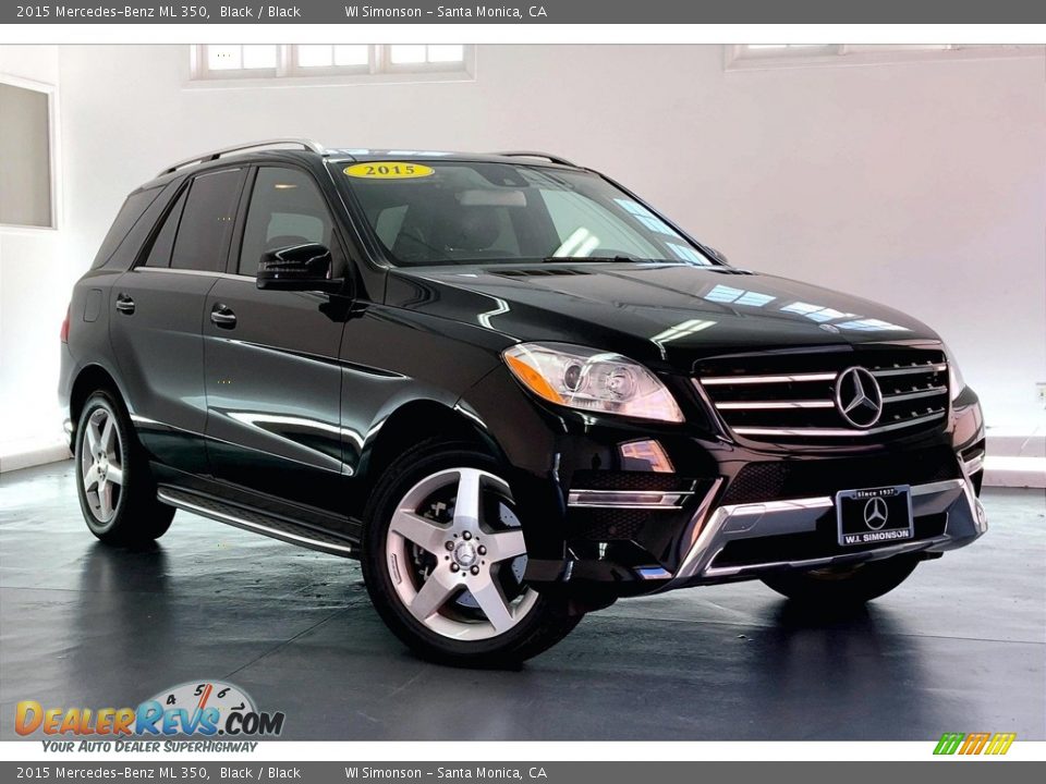 2015 Mercedes-Benz ML 350 Black / Black Photo #34