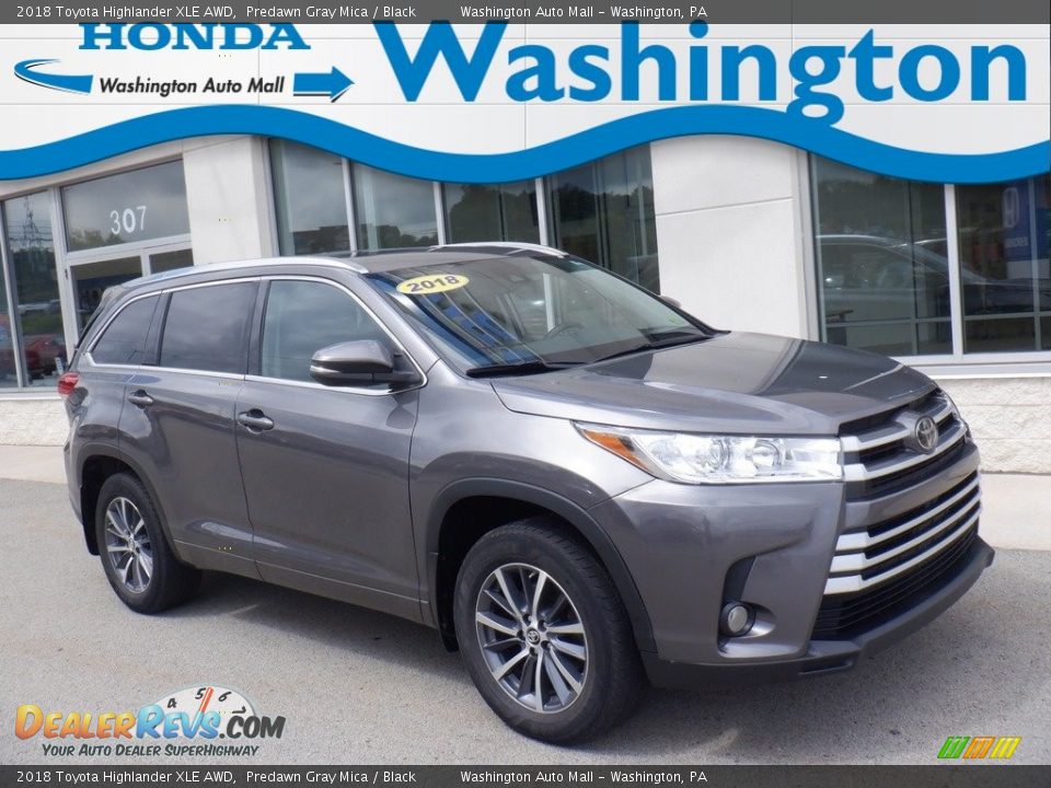 2018 Toyota Highlander XLE AWD Predawn Gray Mica / Black Photo #1