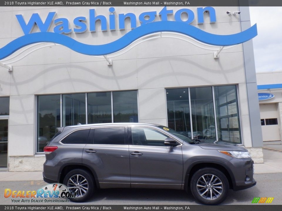 2018 Toyota Highlander XLE AWD Predawn Gray Mica / Black Photo #2