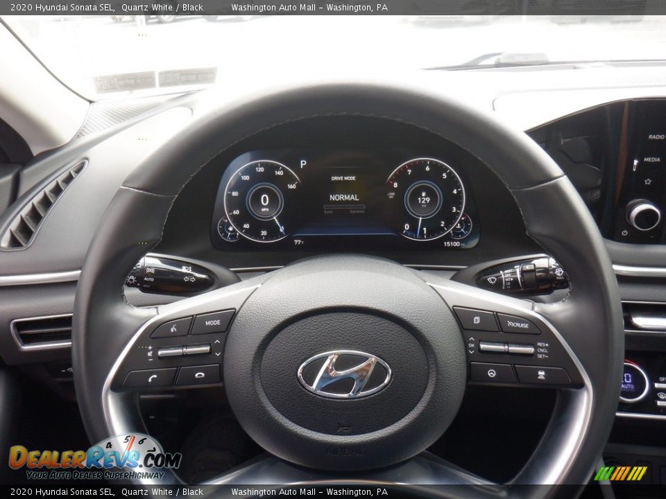 2020 Hyundai Sonata SEL Quartz White / Black Photo #23