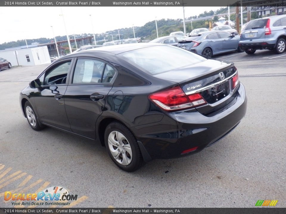 2014 Honda Civic LX Sedan Crystal Black Pearl / Black Photo #3