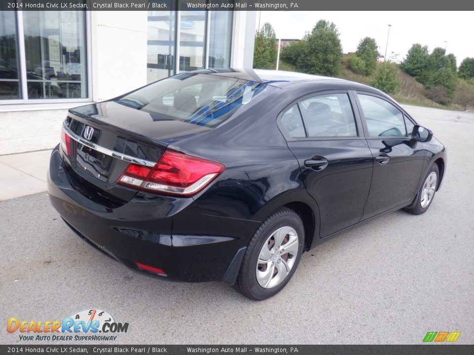 2014 Honda Civic LX Sedan Crystal Black Pearl / Black Photo #5
