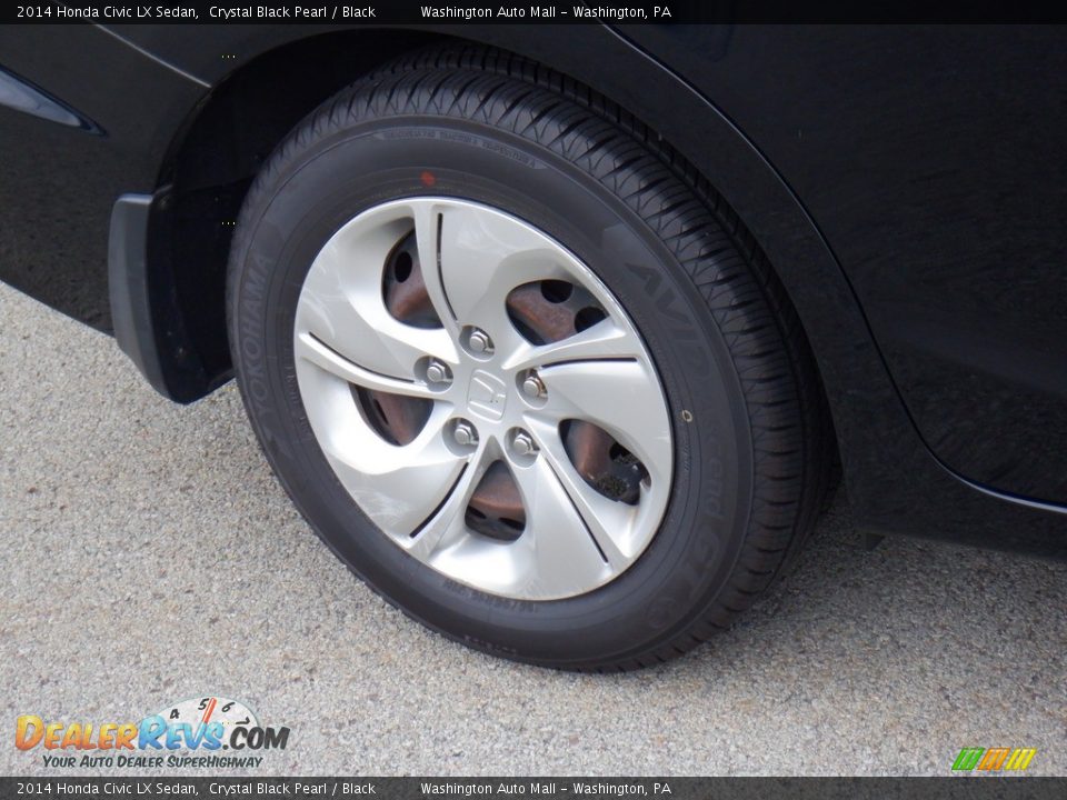 2014 Honda Civic LX Sedan Crystal Black Pearl / Black Photo #6