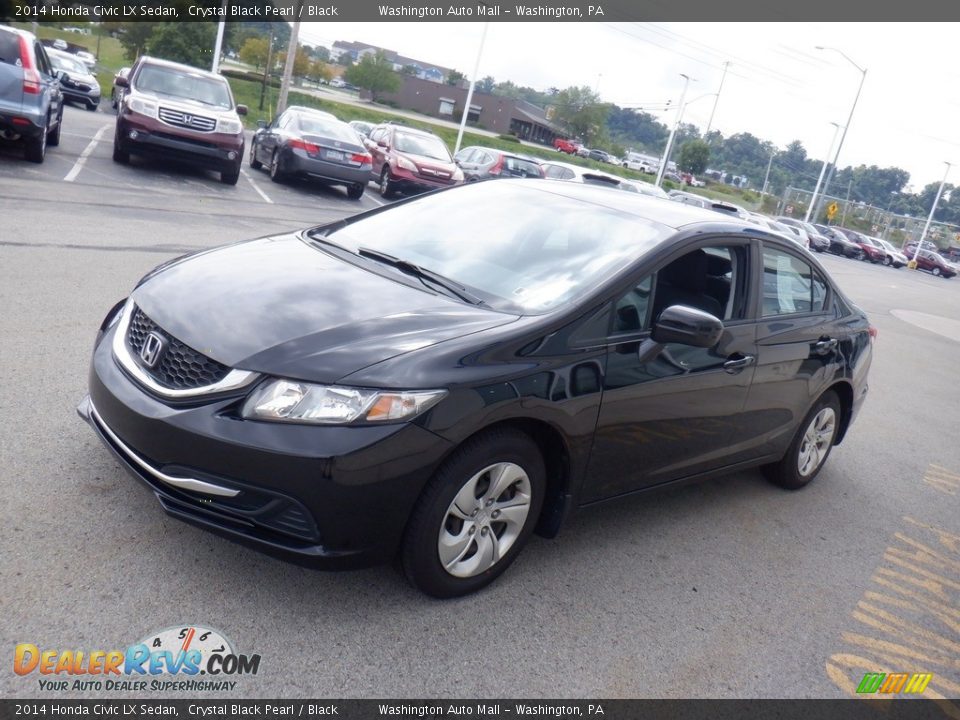 2014 Honda Civic LX Sedan Crystal Black Pearl / Black Photo #8