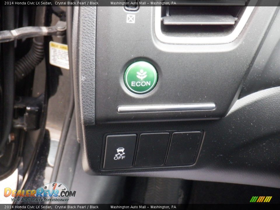 2014 Honda Civic LX Sedan Crystal Black Pearl / Black Photo #12