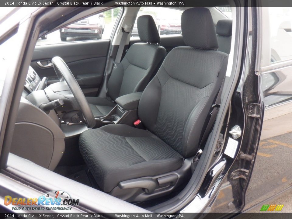 2014 Honda Civic LX Sedan Crystal Black Pearl / Black Photo #13