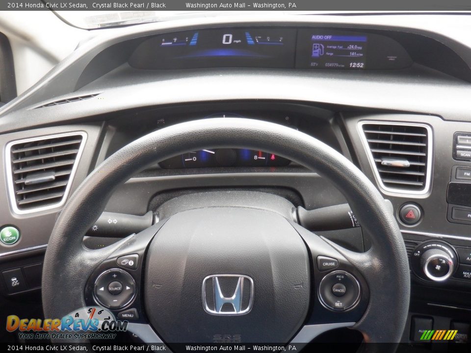 2014 Honda Civic LX Sedan Crystal Black Pearl / Black Photo #16
