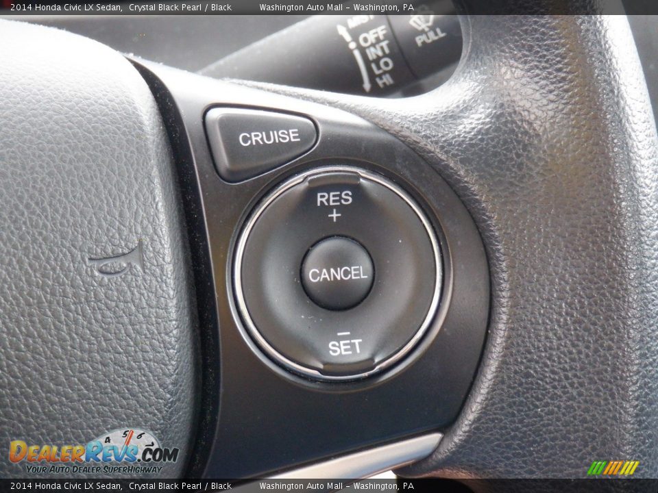 2014 Honda Civic LX Sedan Crystal Black Pearl / Black Photo #18