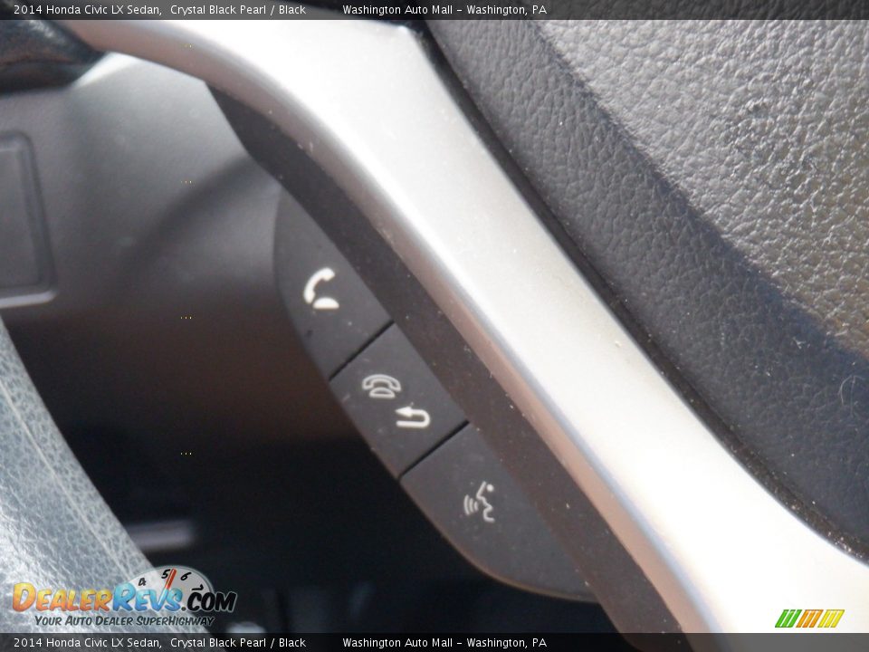 2014 Honda Civic LX Sedan Crystal Black Pearl / Black Photo #19