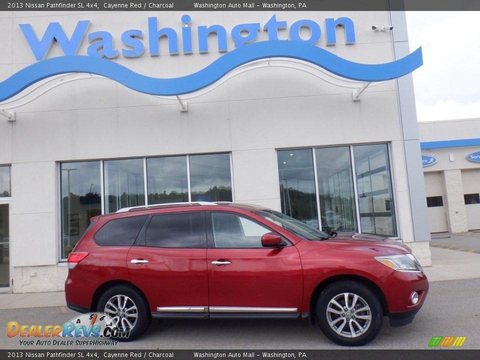 2013 Nissan Pathfinder SL 4x4 Cayenne Red / Charcoal Photo #2