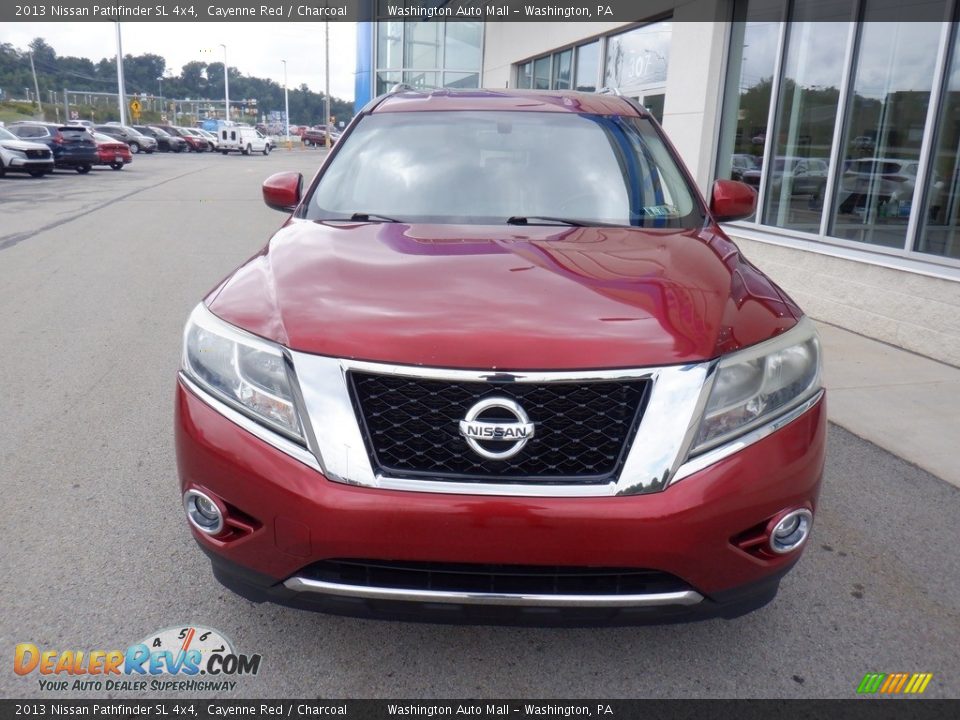 2013 Nissan Pathfinder SL 4x4 Cayenne Red / Charcoal Photo #3