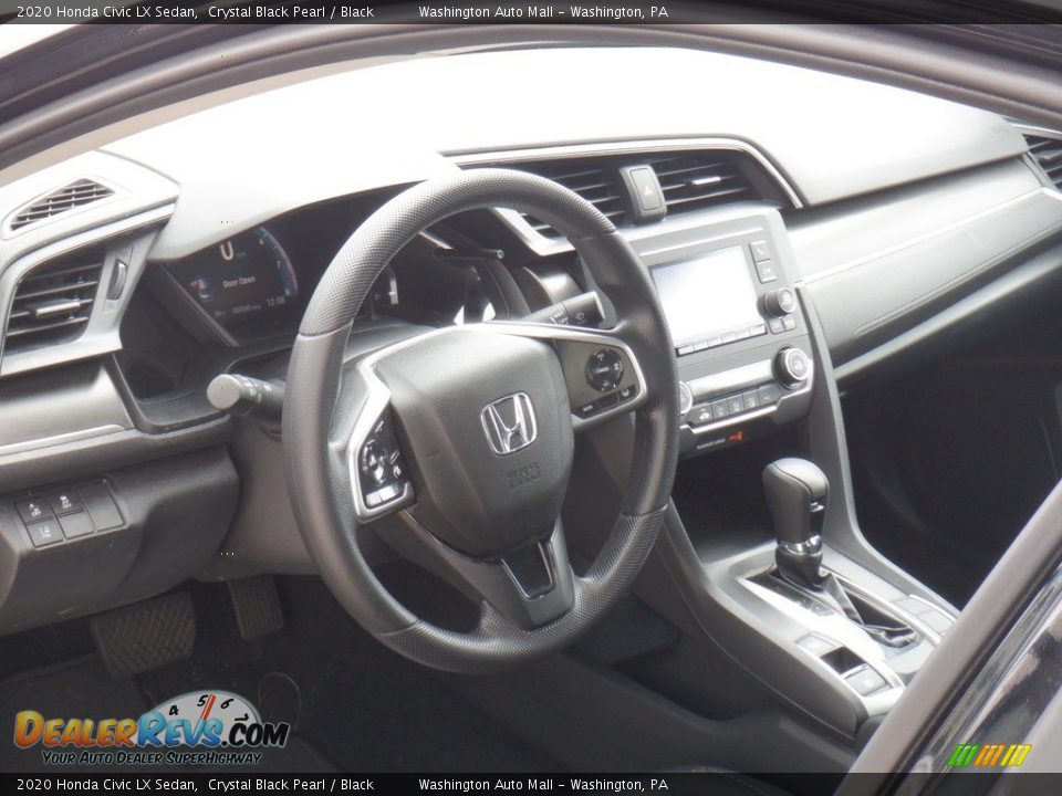 2020 Honda Civic LX Sedan Crystal Black Pearl / Black Photo #5