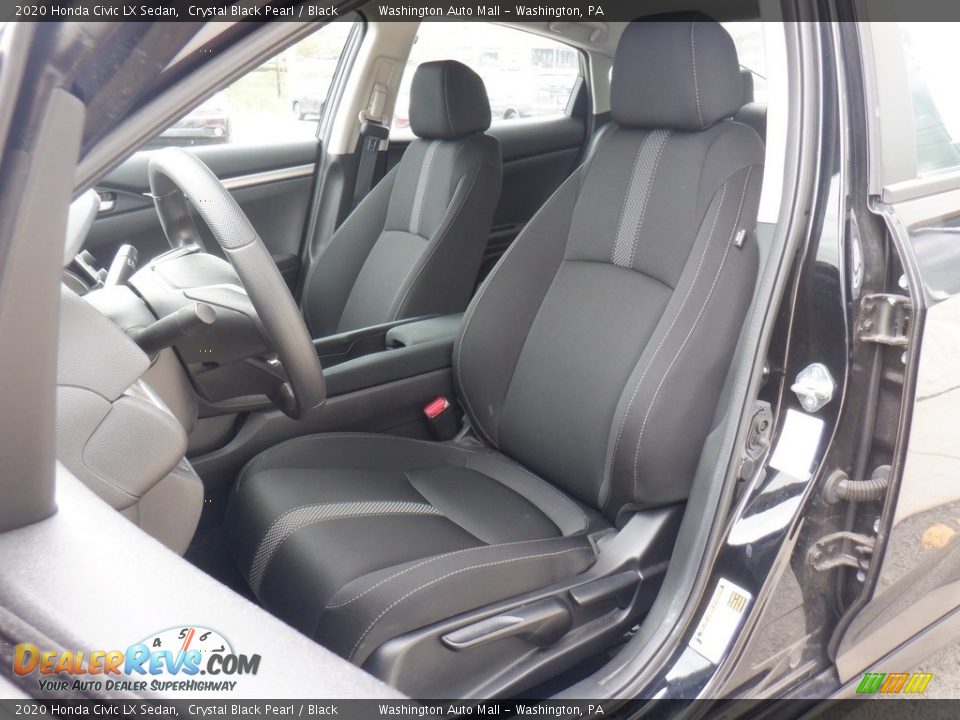 2020 Honda Civic LX Sedan Crystal Black Pearl / Black Photo #6