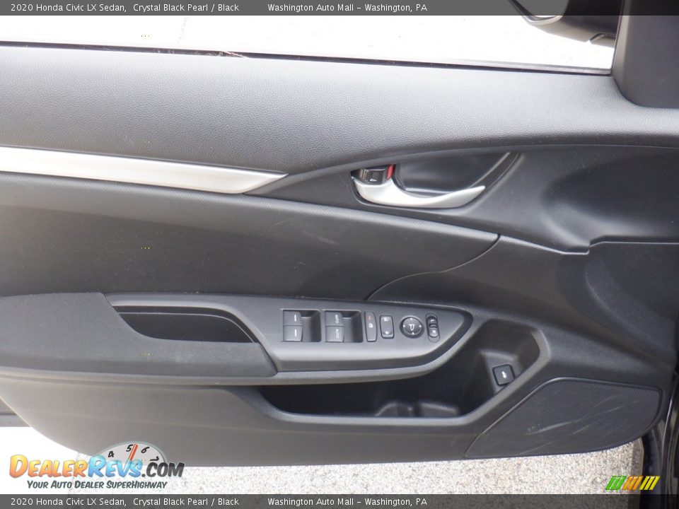 2020 Honda Civic LX Sedan Crystal Black Pearl / Black Photo #7