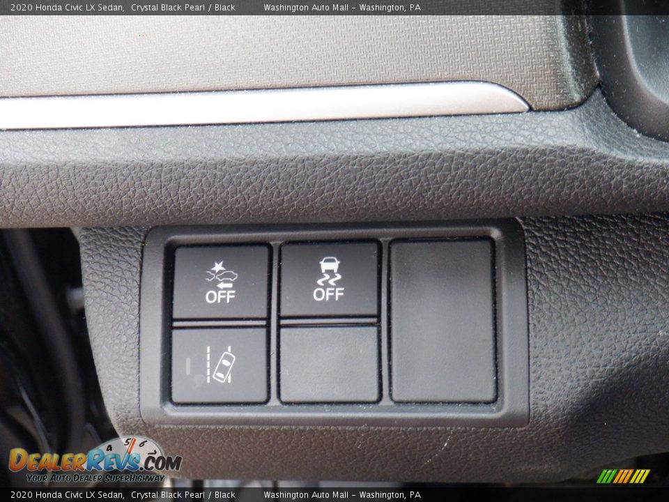 2020 Honda Civic LX Sedan Crystal Black Pearl / Black Photo #8
