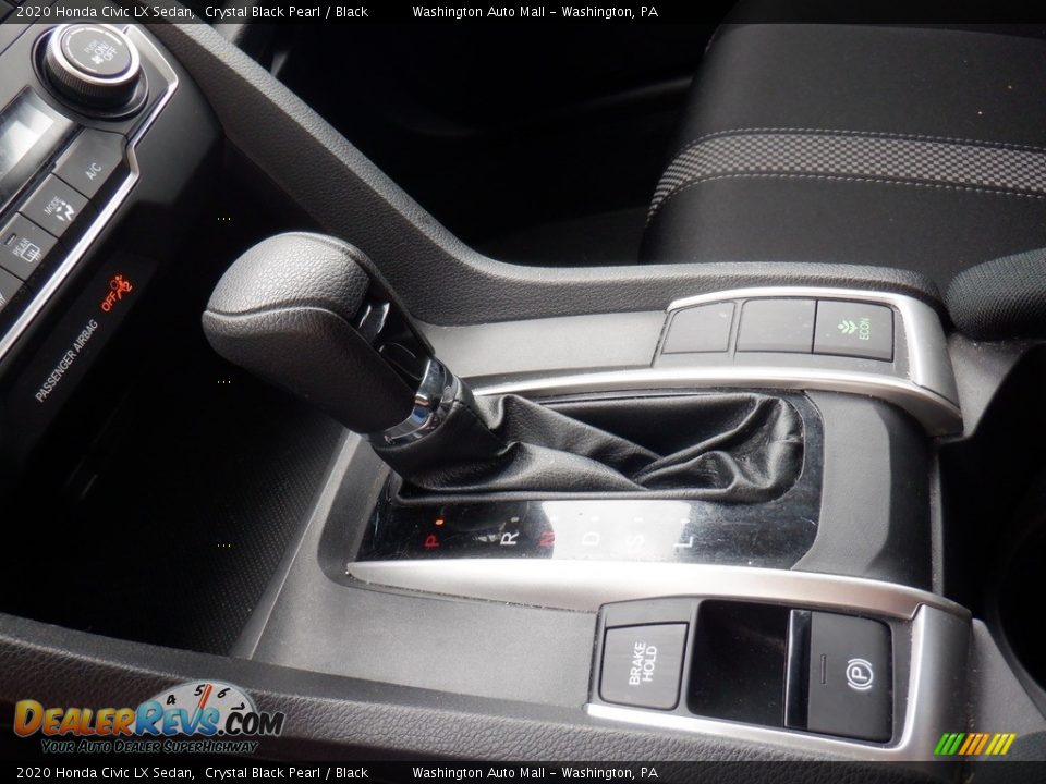 2020 Honda Civic LX Sedan Crystal Black Pearl / Black Photo #9