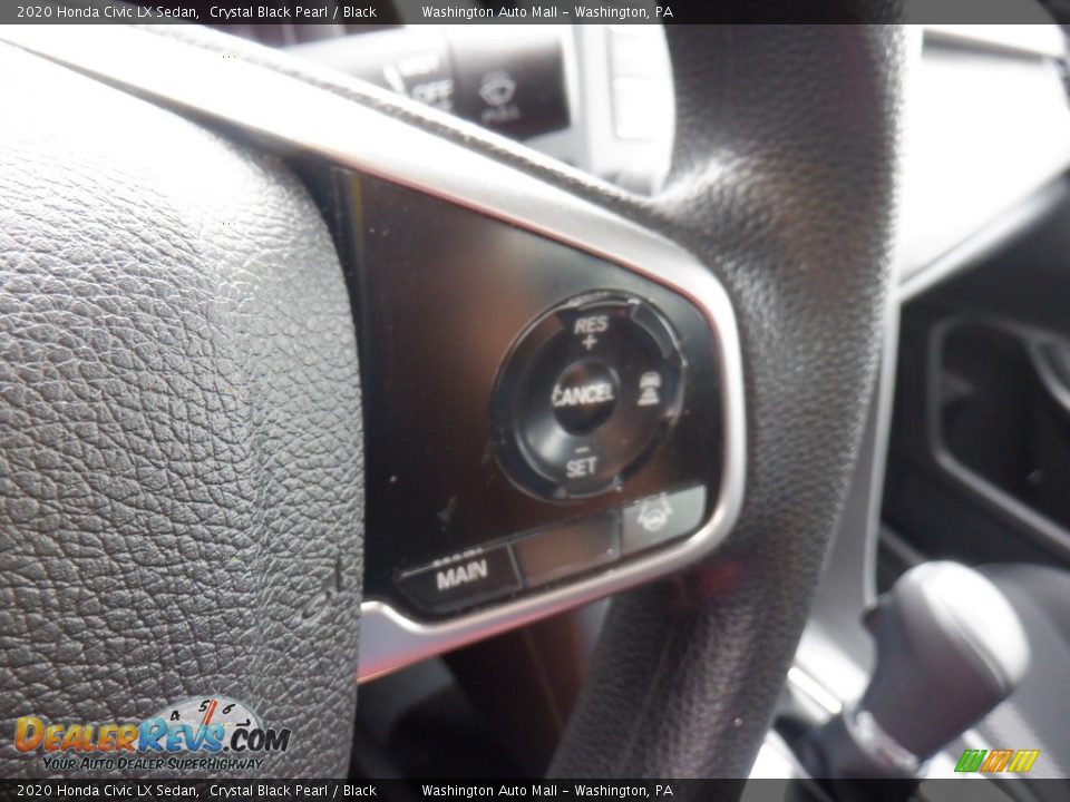 2020 Honda Civic LX Sedan Crystal Black Pearl / Black Photo #16