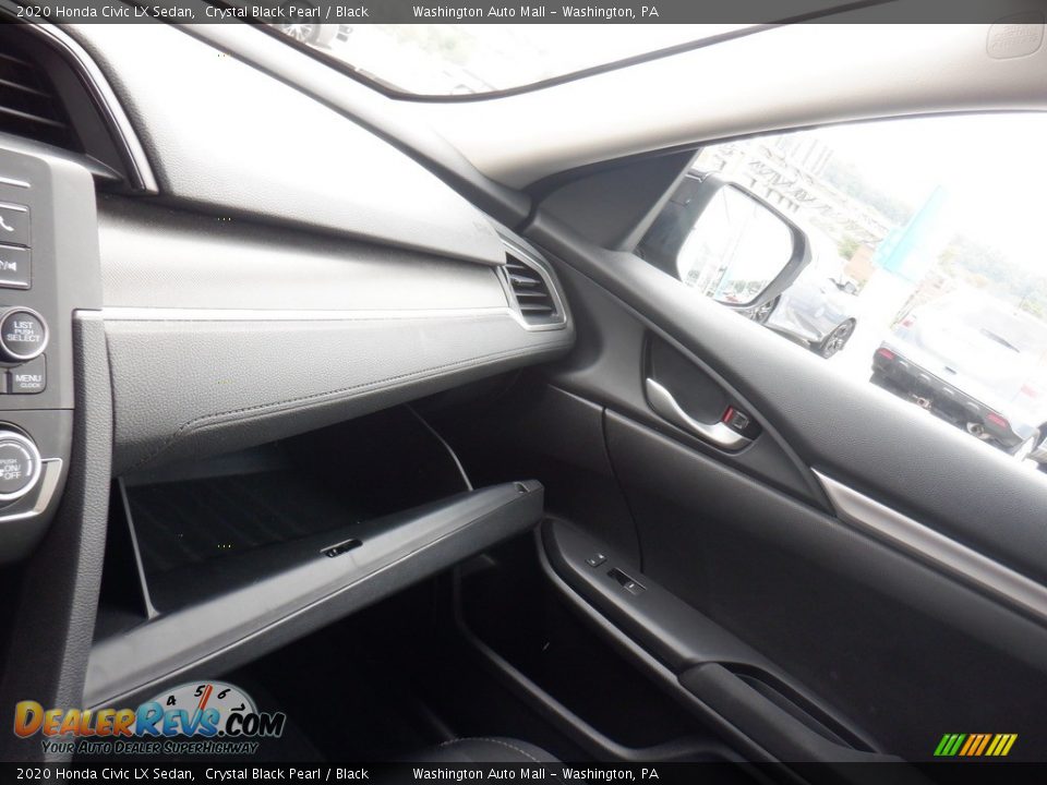 2020 Honda Civic LX Sedan Crystal Black Pearl / Black Photo #17