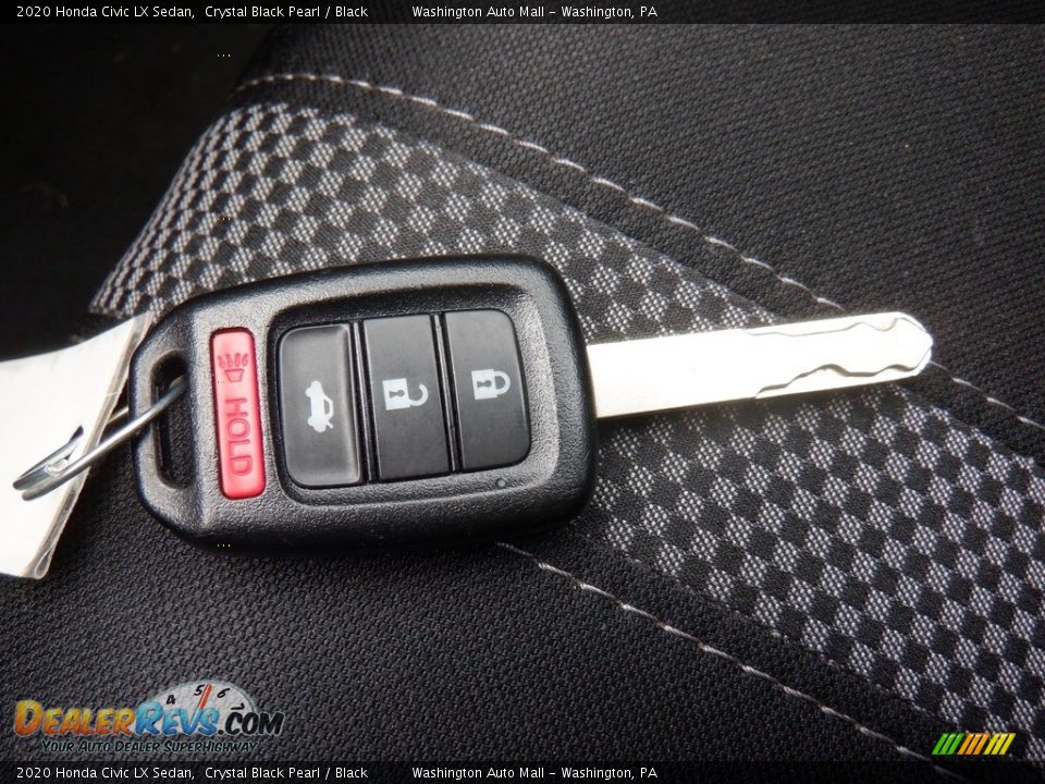 2020 Honda Civic LX Sedan Crystal Black Pearl / Black Photo #21