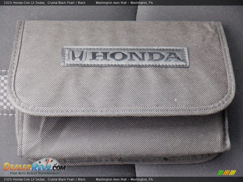 2020 Honda Civic LX Sedan Crystal Black Pearl / Black Photo #22
