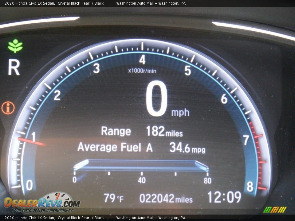 2020 Honda Civic LX Sedan Crystal Black Pearl / Black Photo #24