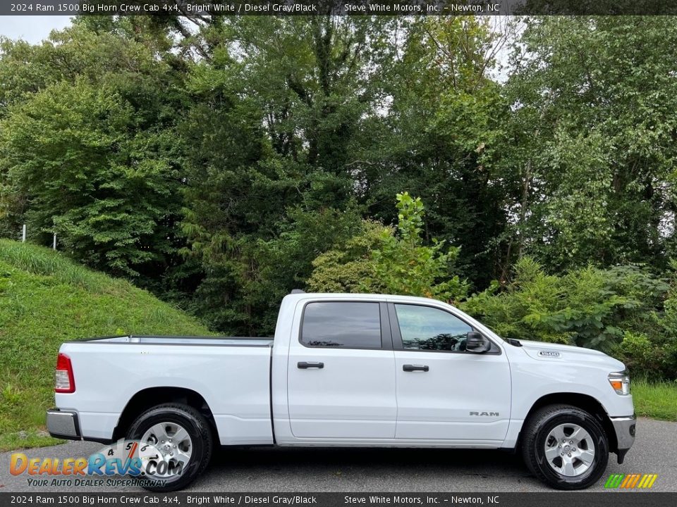 Bright White 2024 Ram 1500 Big Horn Crew Cab 4x4 Photo #5