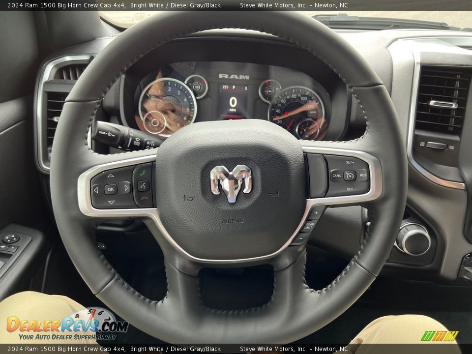 2024 Ram 1500 Big Horn Crew Cab 4x4 Steering Wheel Photo #19