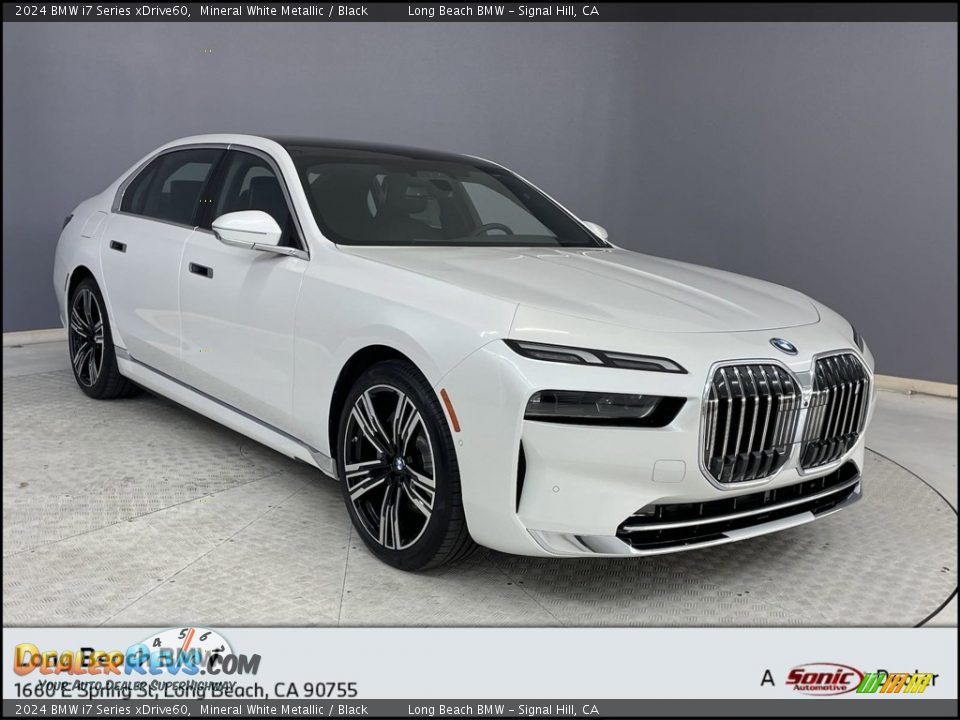 2024 BMW i7 Series xDrive60 Mineral White Metallic / Black Photo #1