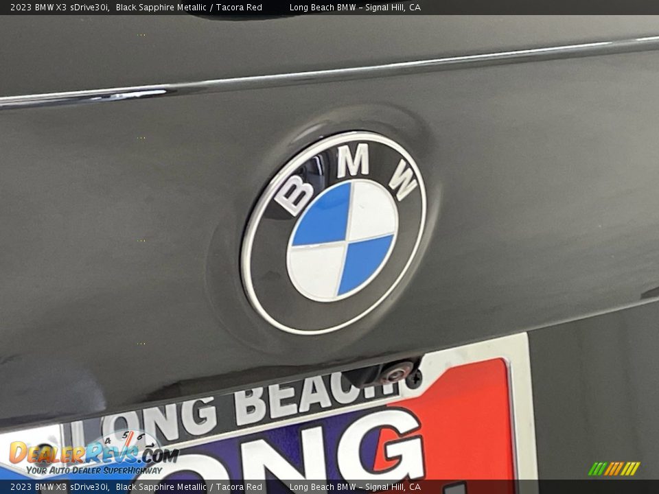 2023 BMW X3 sDrive30i Black Sapphire Metallic / Tacora Red Photo #7