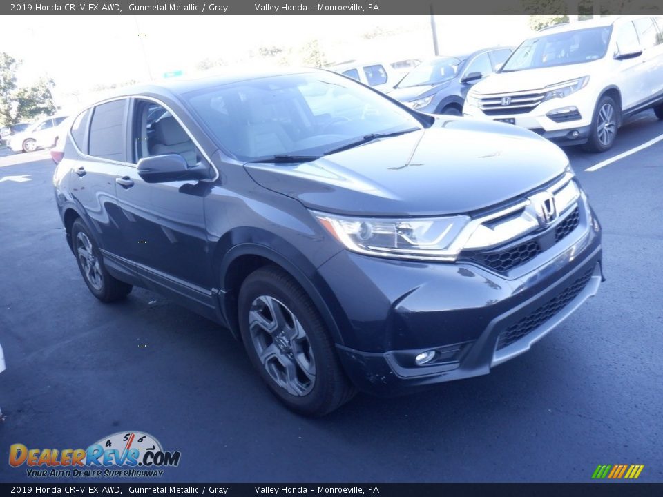 2019 Honda CR-V EX AWD Gunmetal Metallic / Gray Photo #6