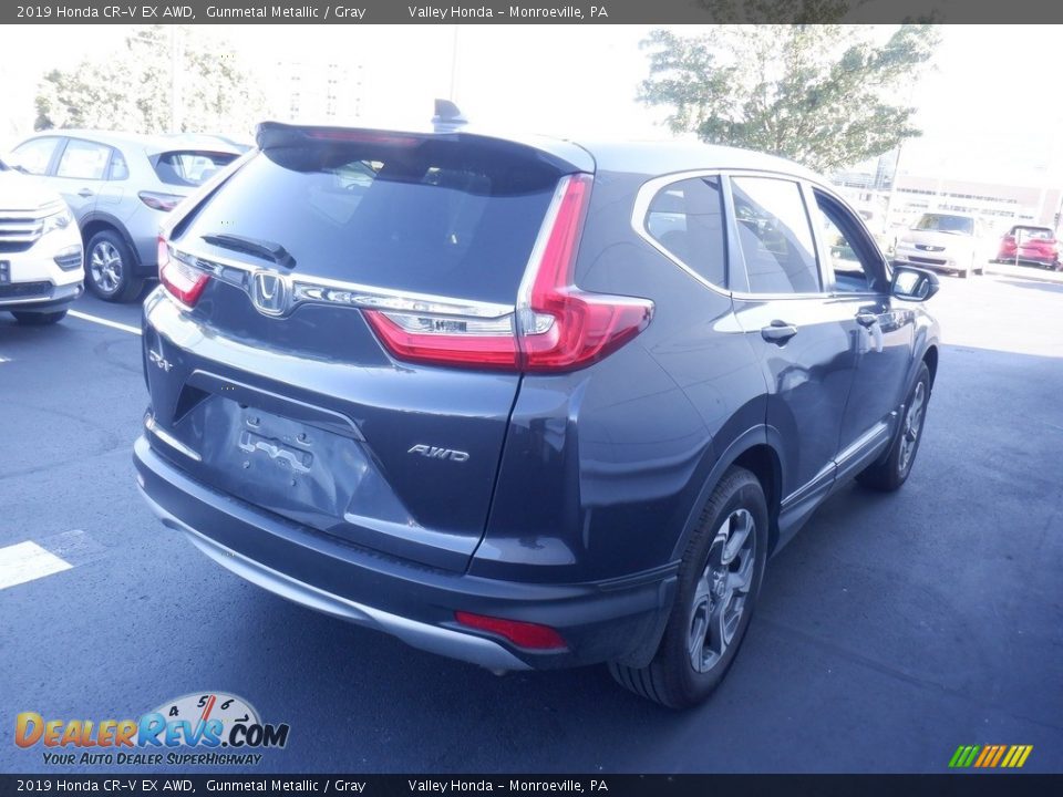 2019 Honda CR-V EX AWD Gunmetal Metallic / Gray Photo #7