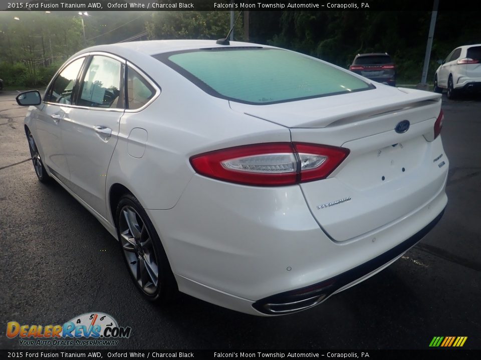 2015 Ford Fusion Titanium AWD Oxford White / Charcoal Black Photo #4