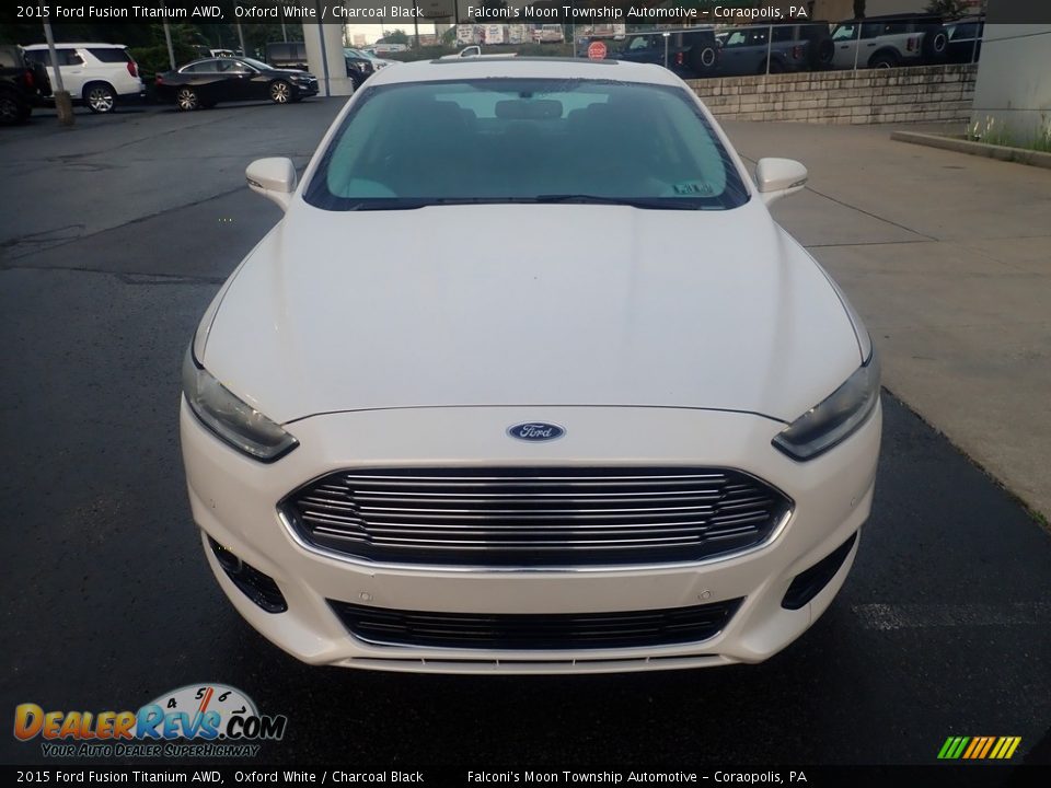 2015 Ford Fusion Titanium AWD Oxford White / Charcoal Black Photo #7