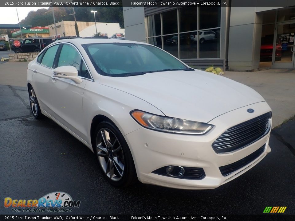 2015 Ford Fusion Titanium AWD Oxford White / Charcoal Black Photo #8