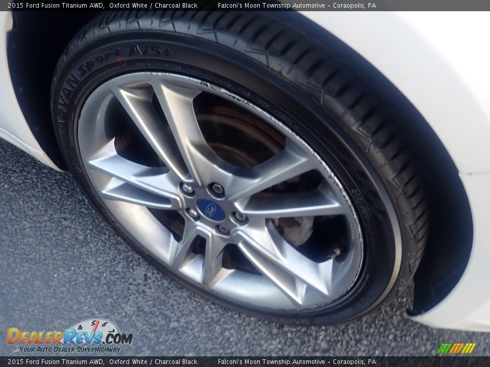 2015 Ford Fusion Titanium AWD Oxford White / Charcoal Black Photo #9
