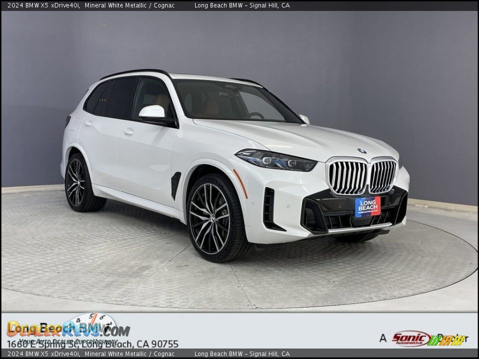 2024 BMW X5 xDrive40i Mineral White Metallic / Cognac Photo #1