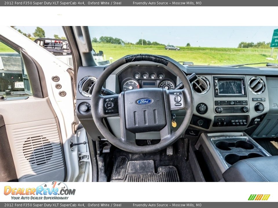 2012 Ford F350 Super Duty XLT SuperCab 4x4 Oxford White / Steel Photo #25