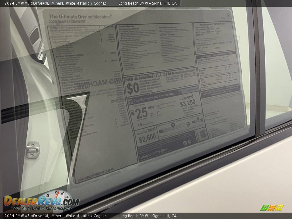 2024 BMW X5 xDrive40i Window Sticker Photo #25