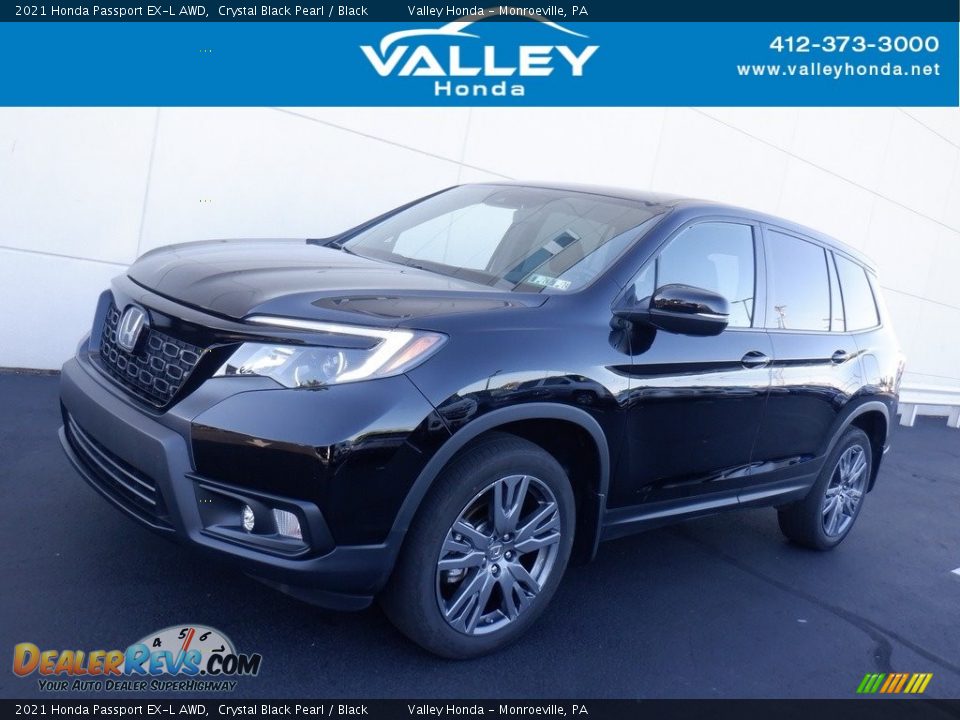 2021 Honda Passport EX-L AWD Crystal Black Pearl / Black Photo #1