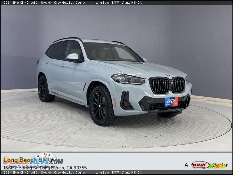 2024 BMW X3 xDrive30i Brooklyn Grey Metallic / Cognac Photo #1