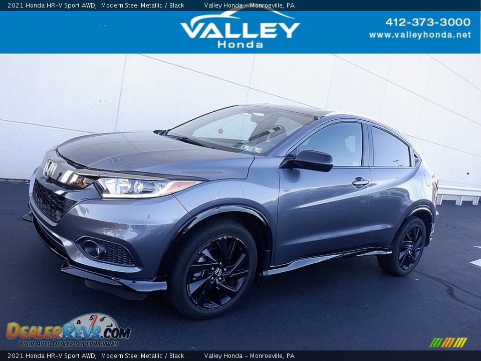 2021 Honda HR-V Sport AWD Modern Steel Metallic / Black Photo #1