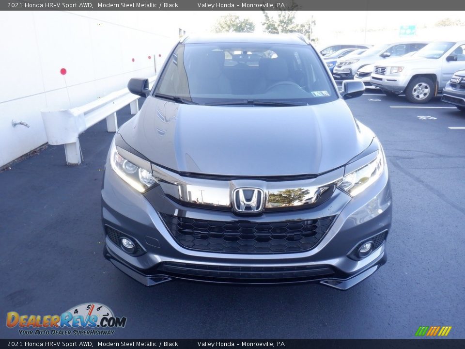 2021 Honda HR-V Sport AWD Modern Steel Metallic / Black Photo #3