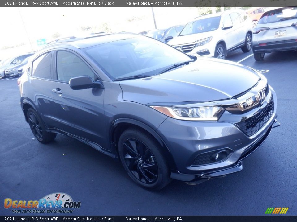 2021 Honda HR-V Sport AWD Modern Steel Metallic / Black Photo #4